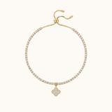 BRACELET TRÈFLE STRASS