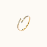 Anillo pavé de diamantes de imitación