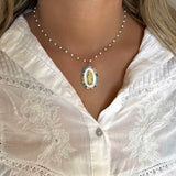 COLLAR DE DIAMANTES DE IMITACIÓN CELESTIAL